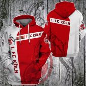 1. FC K?ln Red White Pullover Hoodie