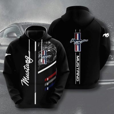 Ford Mustang Black Pullover Hoodie