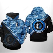 NBA Dallas Mavericks Black Blue Camo Pullover Hoodie