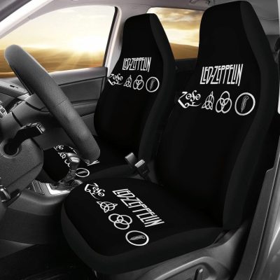 Led Zeppelin Black and White Logo Car Seat Covers Led Zeppelin Black and White Logo Car Seat Covers