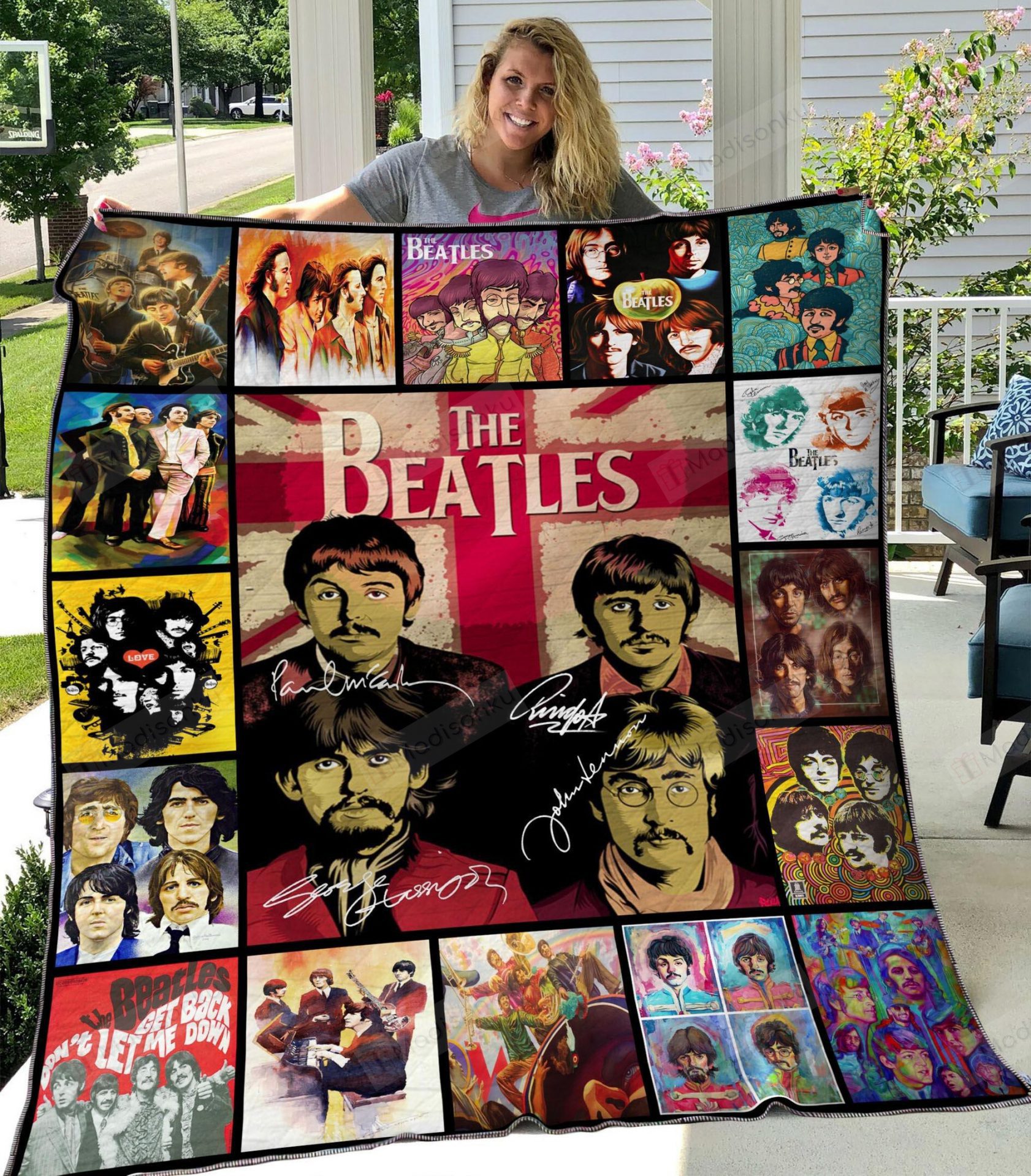 The Beatles Gift For Birthday Christmas Thanksgiving Quilt Blanket V2 The Beatles Gift For Birthday Christmas Thanksgiving Quilt Blanket V2