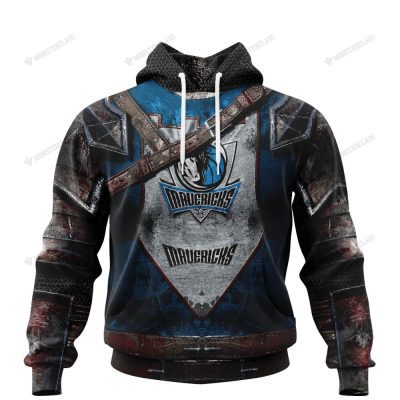 NBA Dallas Mavericks Custom Name Number Warrior Armor Pullover Hoodie
