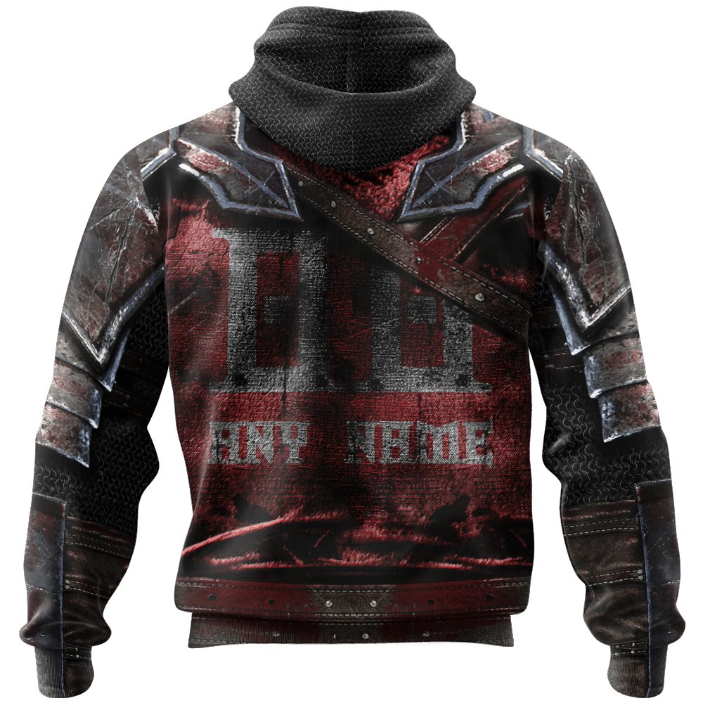 NBA Atlanta Hawks Custom Name Number Warrior Armor Pullover Hoodie NBA Atlanta Hawks Custom Name Number Warrior Armor Pullover Hoodie