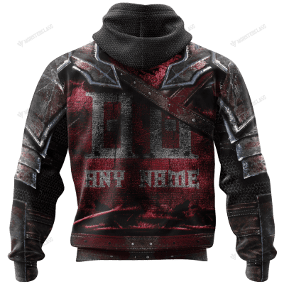 NBA Portland Trail Blazers Custom Name Number Warrior Pullover Hoodie