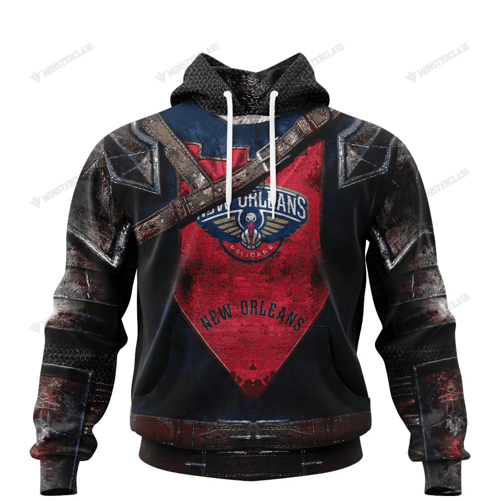 NBA New Orleans Pelicans Custom Name Number Warrior Pullover Hoodie NBA New Orleans Pelicans Custom Name Number Warrior Pullover Hoodie