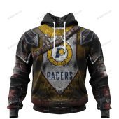 NBA Indiana Pacers Custom Name Number Warrior Pullover Hoodie