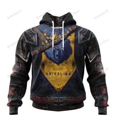 NBA Memphis Grizzlies Custom Name Number Warrior Armor Pullover Hoodie