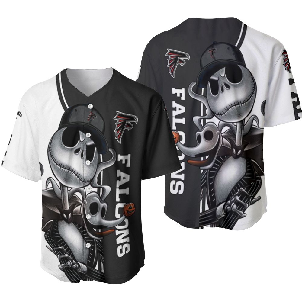 NFL Atlanta Falcons Jack Skellington Baseball Jersey NFL Atlanta Falcons Jack Skellington Baseball Jersey