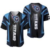 NFL Tennessee Titans Navy Blue Black Baseball Jersey