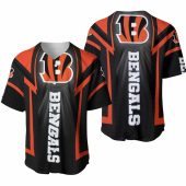 NFL Cincinnati Bengals Black Orange Baseball Jersey