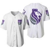NBA Sacramento Kings White Baseball Jersey