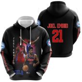 NBA Philadelphia 76ers Black Joel Embiid No 21 Pullover Hoodie