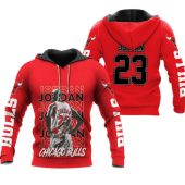 NBA Chicago Bulls Michael Jordan 23 Standing Pullover Hoodie