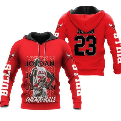 NBA Chicago Bulls Michael Jordan 23 Standing Pullover Hoodie