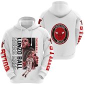 NBA Chicago Bulls White Lonzo Ball Pullover Hoodie