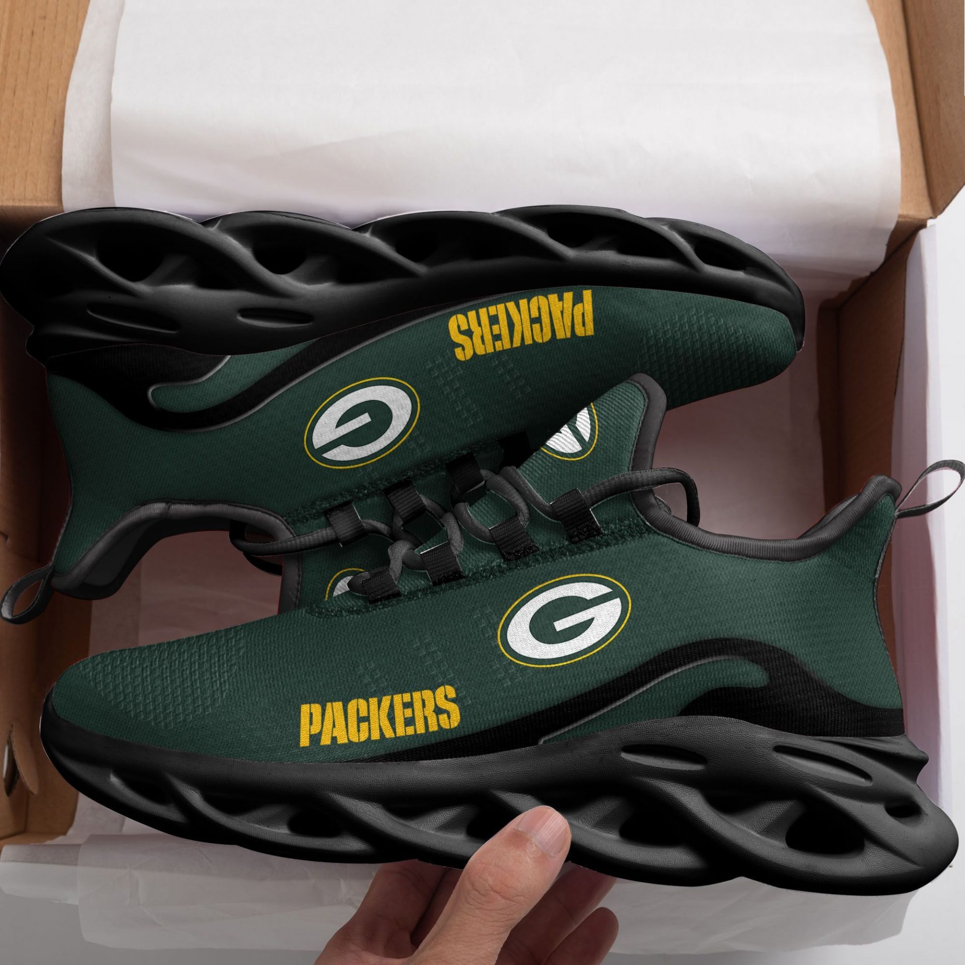 NFL Green Bay Packers Green Max Soul Shoes NFL Green Bay Packers Green Max Soul Shoes