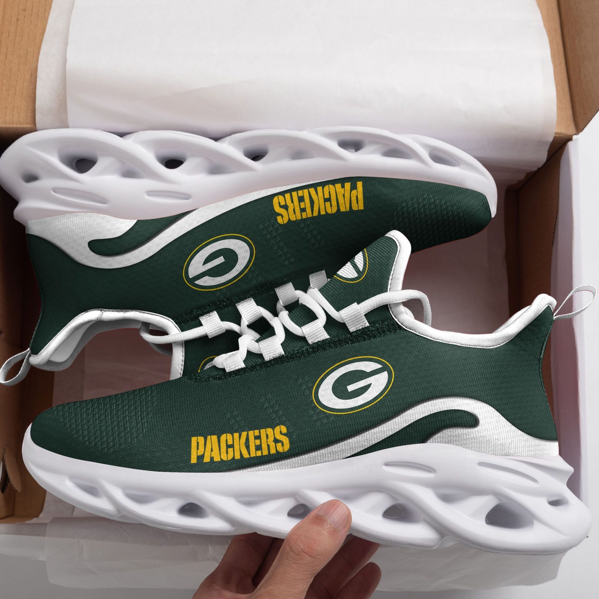 NFL Green Bay Packers Green Max Soul Shoes NFL Green Bay Packers Green Max Soul Shoes