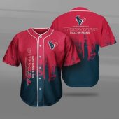 NFL Houston Texans Red Blue Baseball Jersey V7