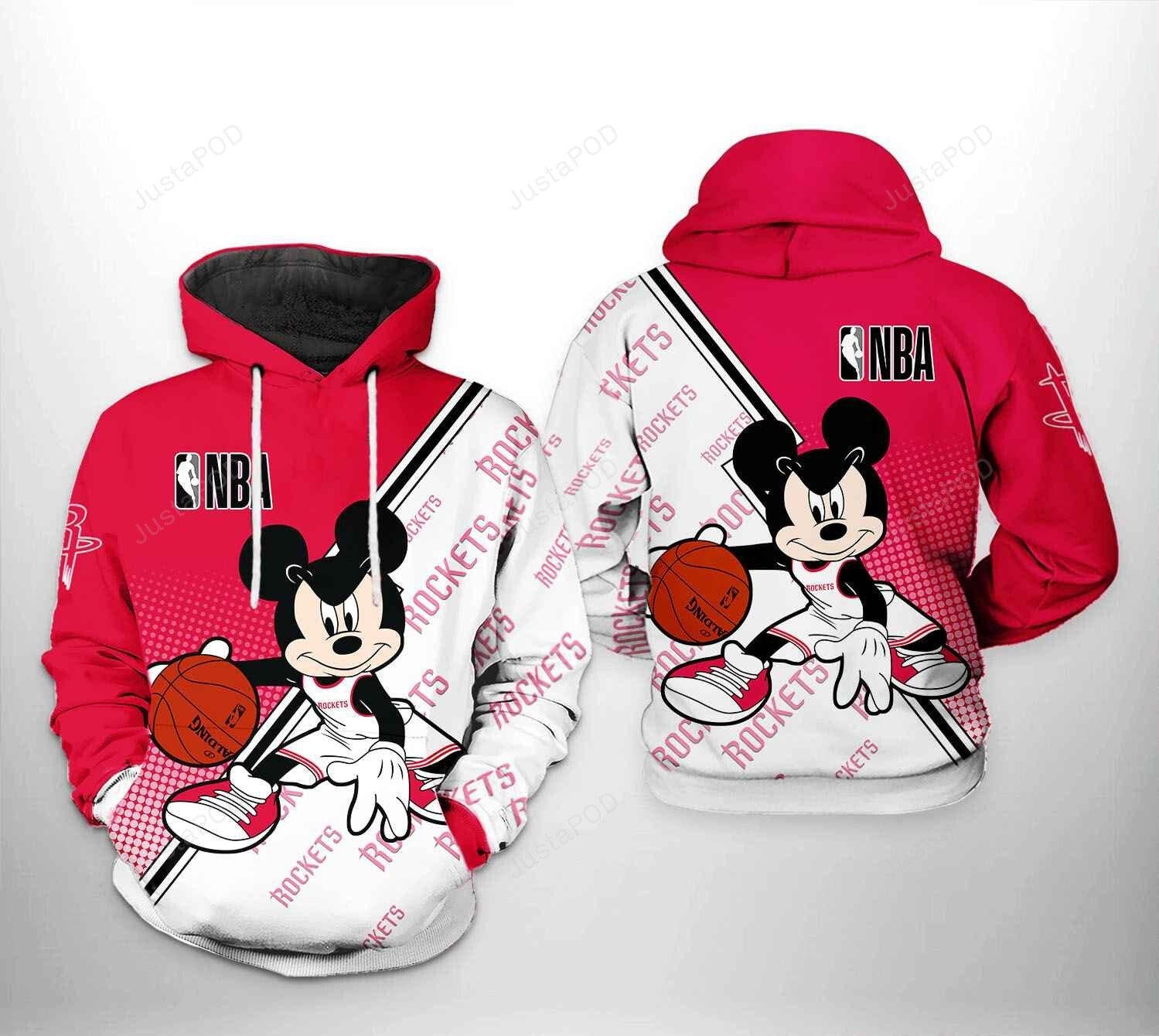 NBA Houston Rockets Mickey Pullover Hoodie NBA Houston Rockets Mickey Pullover Hoodie
