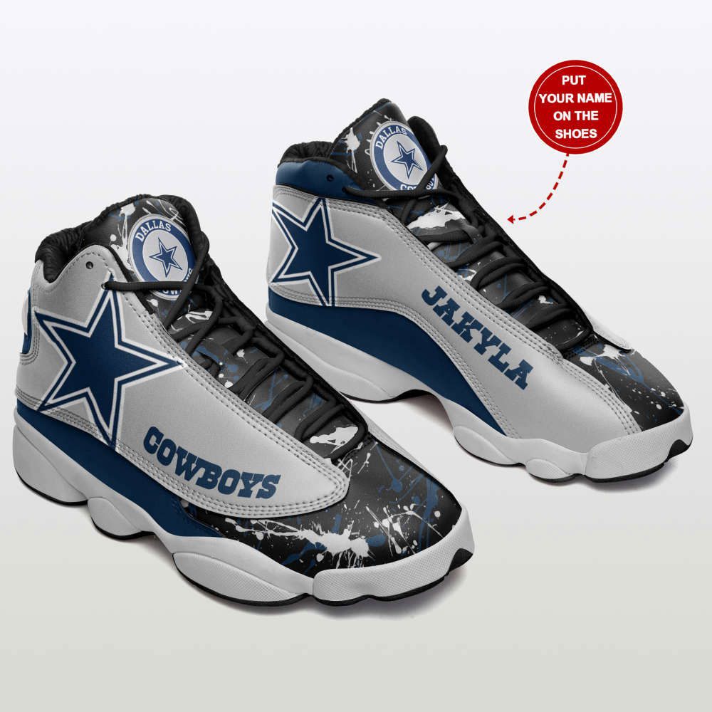 Dallas Cowboys Custom Name Air Jordan 13 Sneakers, Best Gift For Men And Women Dallas Cowboys Custom Name Air Jordan 13 Sneakers, Best Gift For Men And Women