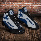 Dallas Cowboys Custom Name Air Jordan 13 Sneakers, Best Gift For Men And Women