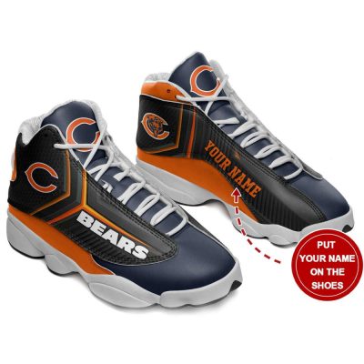 Chicago Bears Custom Name Air Jordan 13 Sneakers, Best Gift For Men And Women