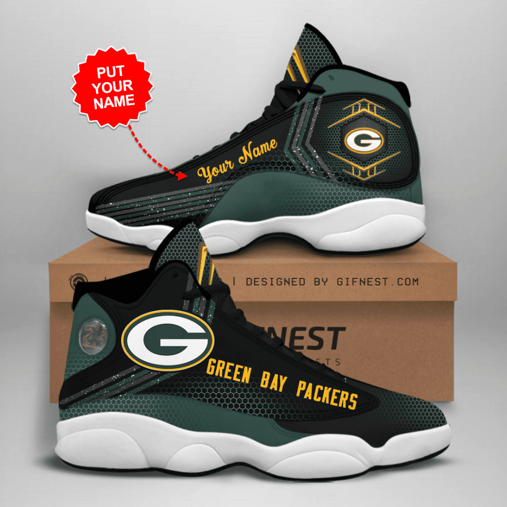 Green Bay Packers Custom Name Air Jordan 13 Sneakers, Best Gift For Men And Women Green Bay Packers Custom Name Air Jordan 13 Sneakers, Best Gift For Men And Women