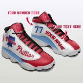 MLB Philadelphia Phillies Custom Name Number Air Jordan 13 Shoes, Best Gift For Men And Women