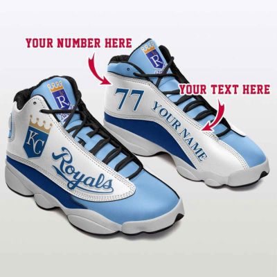 MLB Kansas City Royals Custom Name Number Air Jordan 13 Shoes, Best Gift For Men And Women