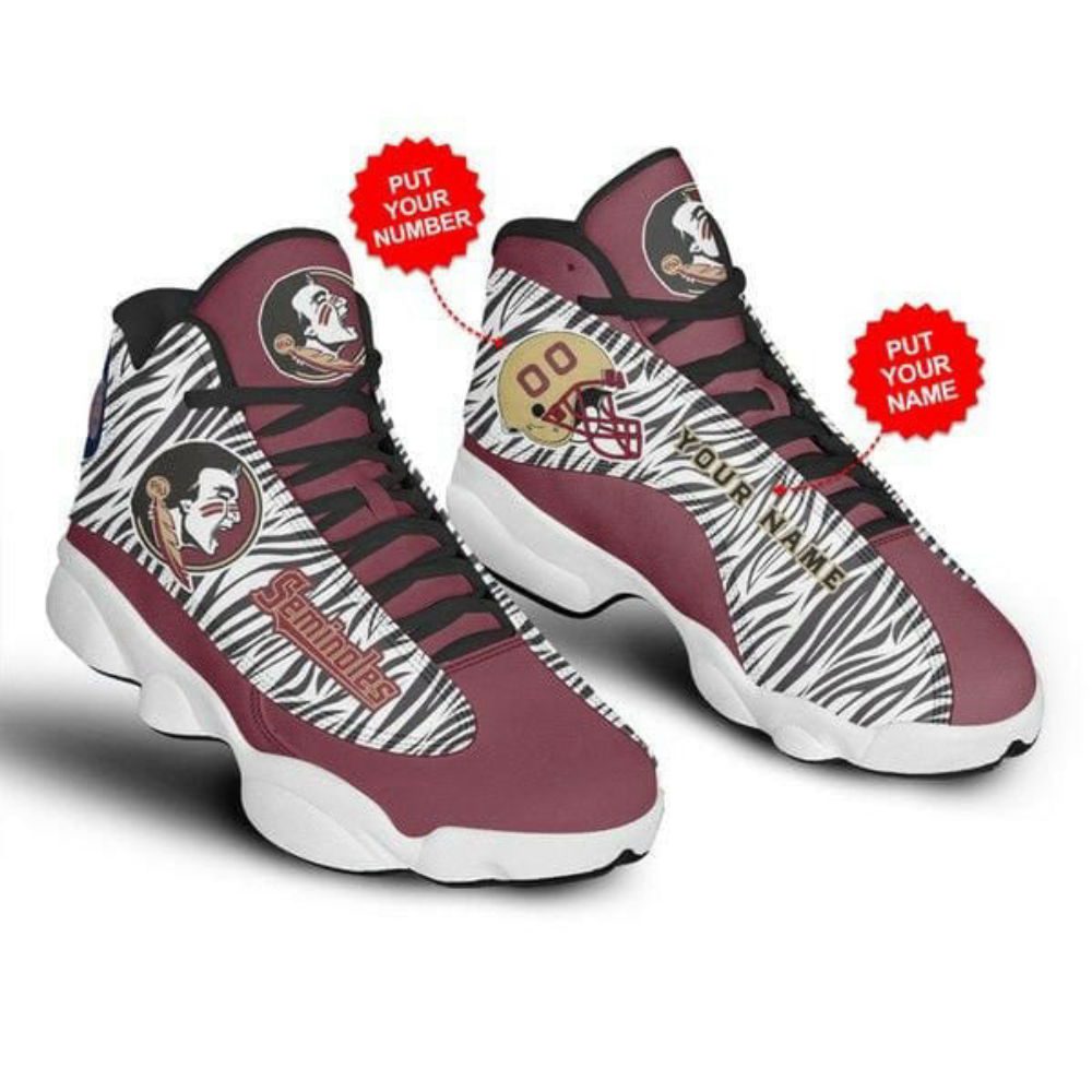 NCAA Florida State Seminoles Custom Name Number Garnet Air Jordan 13 Shoes, Best Gift For Men And Women NCAA Florida State Seminoles Custom Name Number Garnet Air Jordan 13 Shoes, Best Gift For Men And Women