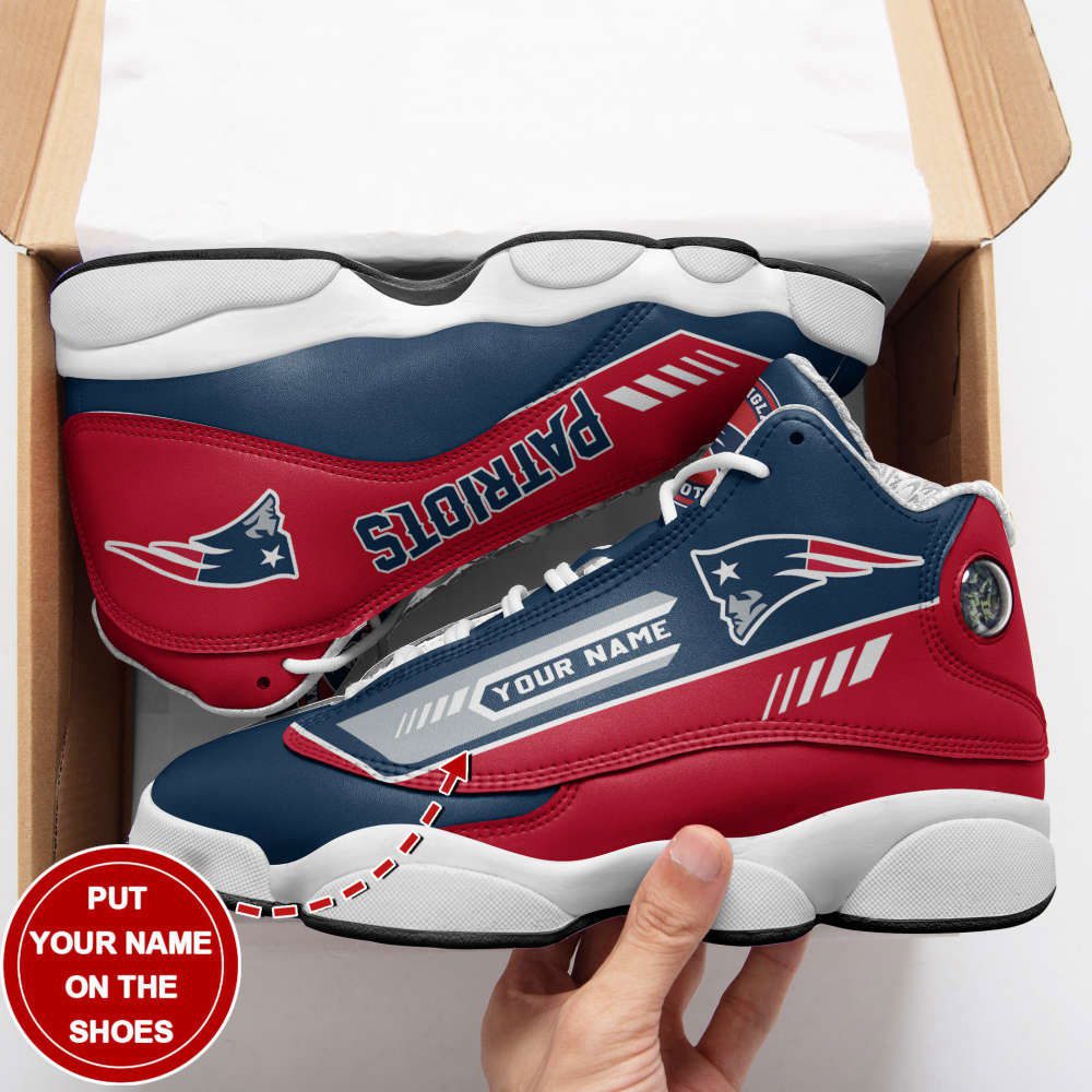 New England Patriots Custom Name Air Jordan 13 Sneakers, Gift For Men And Women New England Patriots Custom Name Air Jordan 13 Sneakers, Gift For Men And Women