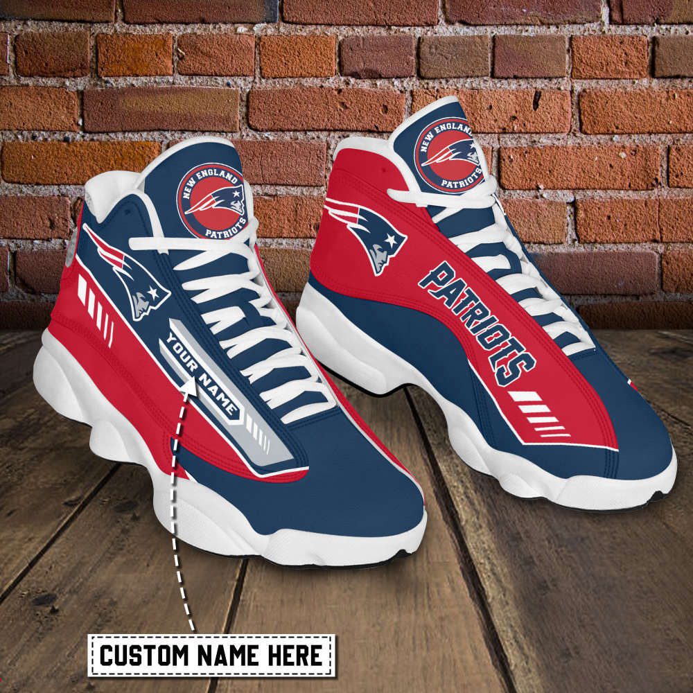 New England Patriots Custom Name Air Jordan 13 Sneakers, Gift For Men And Women New England Patriots Custom Name Air Jordan 13 Sneakers, Gift For Men And Women