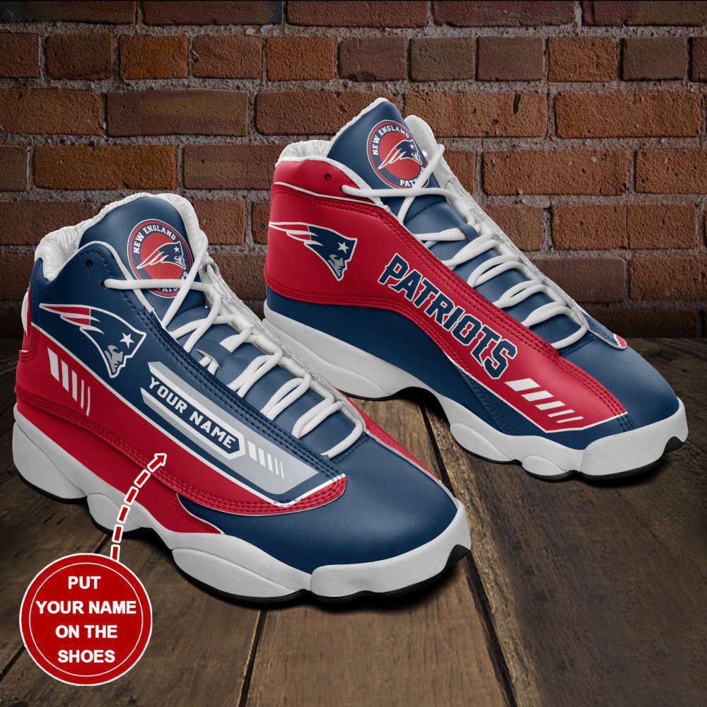 New England Patriots Custom Name Air Jordan 13 Sneakers, Gift For Men And Women New England Patriots Custom Name Air Jordan 13 Sneakers, Gift For Men And Women