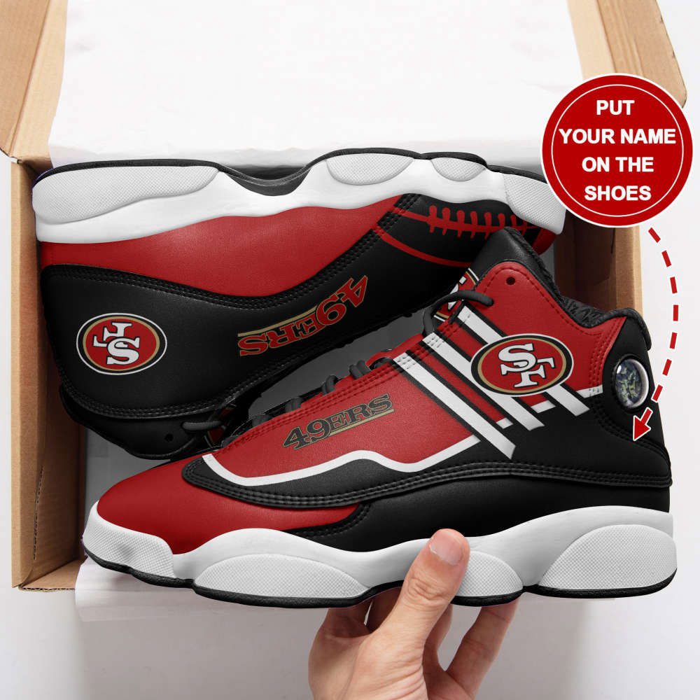 San Francisco 49ers Custom Name Air Jordan 13 Sneakers, Best Gift For Men And Women San Francisco 49ers Custom Name Air Jordan 13 Sneakers, Best Gift For Men And Women