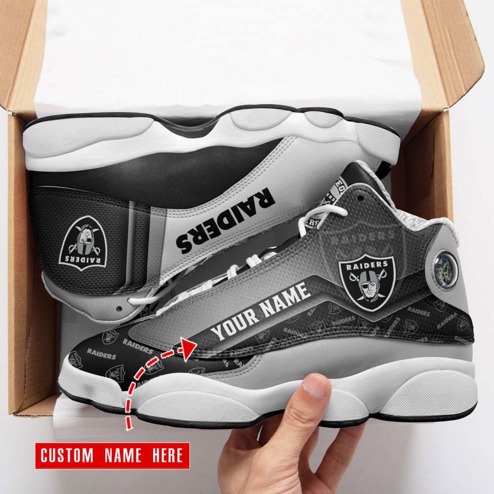 Las Vegas Raiders Custom Name Air Jordan 13 Sneakers, Best Gift For Men And Women Las Vegas Raiders Custom Name Air Jordan 13 Sneakers, Best Gift For Men And Women