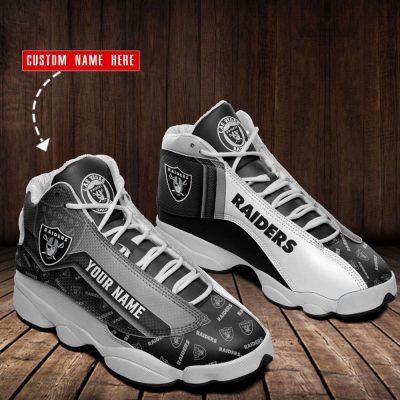 Las Vegas Raiders Custom Name Air Jordan 13 Sneakers, Best Gift For Men And Women