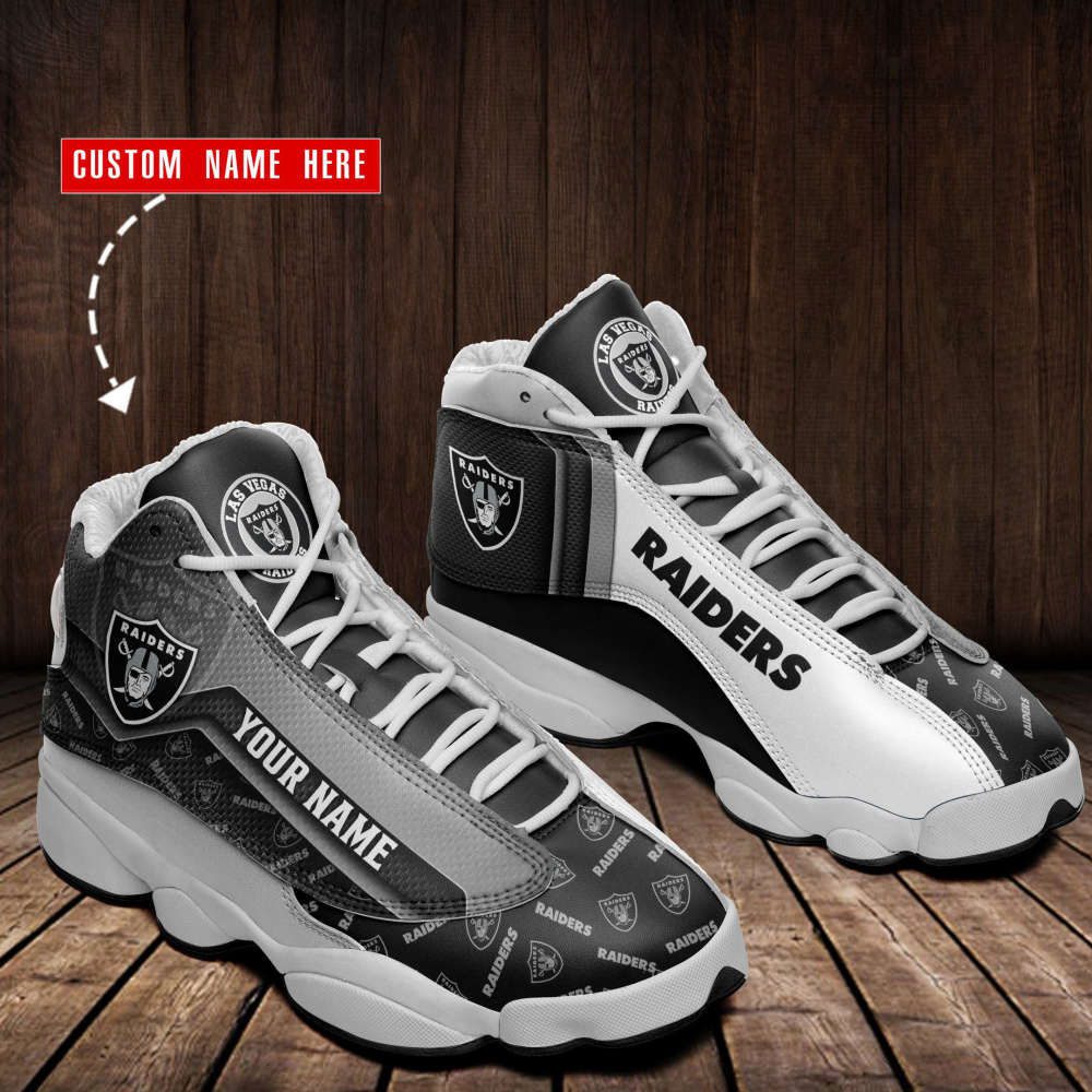 Las Vegas Raiders Custom Name Air Jordan 13 Sneakers, Best Gift For Men And Women Las Vegas Raiders Custom Name Air Jordan 13 Sneakers, Best Gift For Men And Women