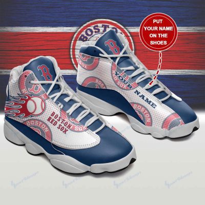 Boston Red Sox Custom Name Air Jordan 13 Sneakers, Gift For Men And Women