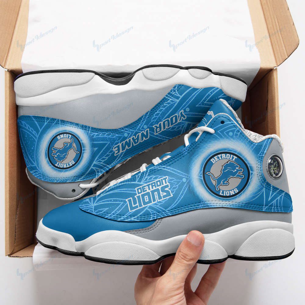 Detroit Lions Custom Name Air Jordan 13 Sneakers, Gift For Men And Women Detroit Lions Custom Name Air Jordan 13 Sneakers, Gift For Men And Women