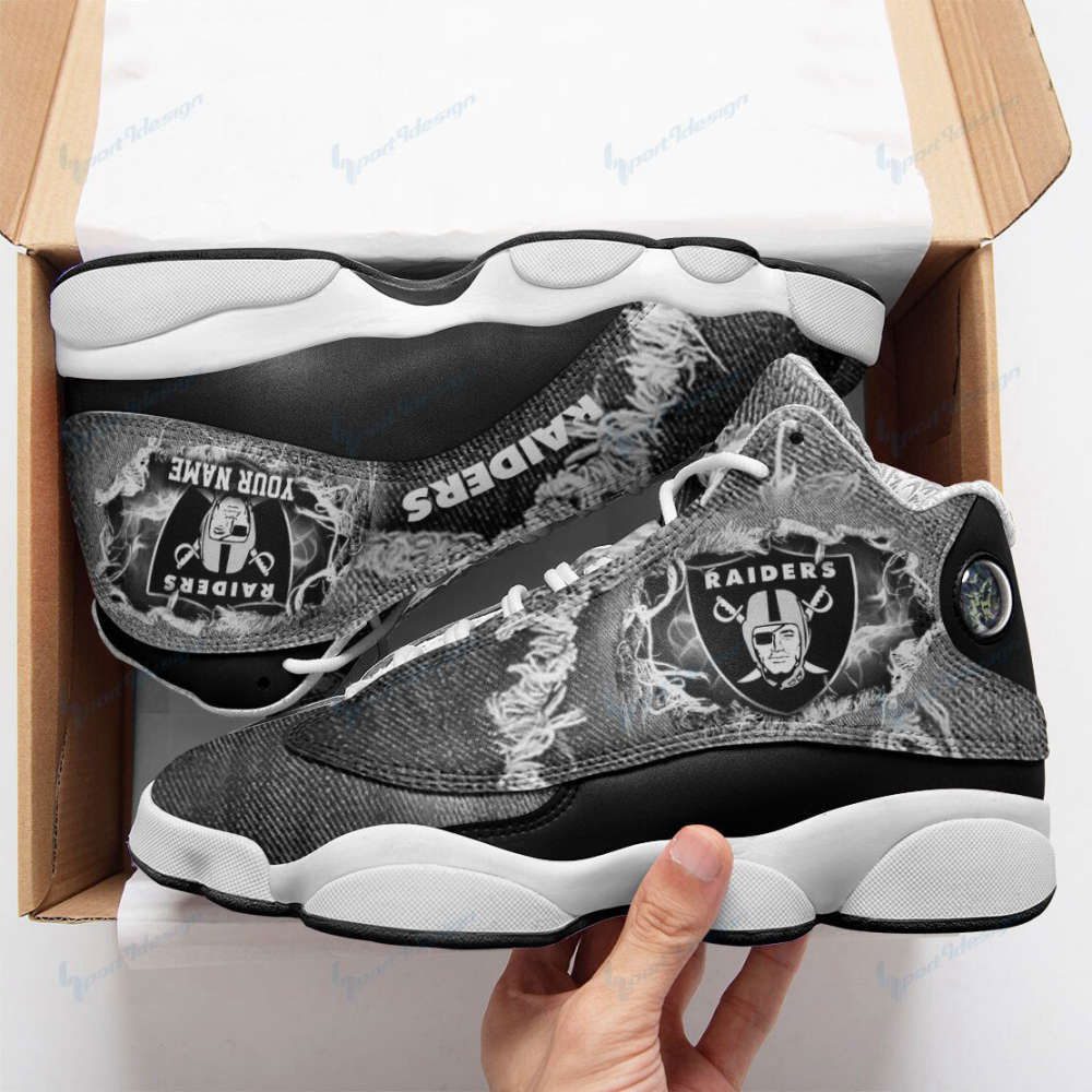 Las Vegas Raiders Custom Name Air Jordan 13 Sneakers, Gift For Men And Women Las Vegas Raiders Custom Name Air Jordan 13 Sneakers, Gift For Men And Women