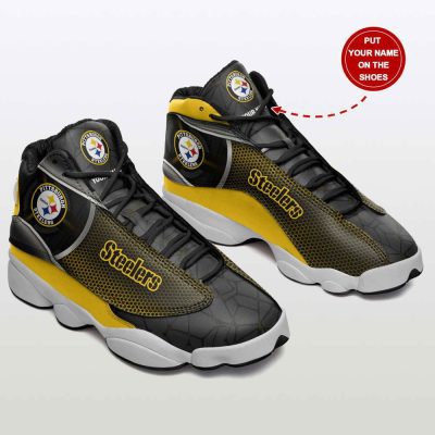 Pittsburgh Steelers Custom Name Air Jordan 13 Sneakers, Gift For Men And Women