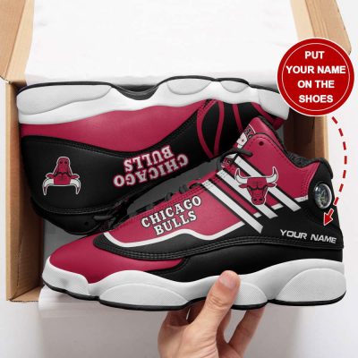 Chicago Bulls Custom Name Air Jordan 13 Sneakers. Best Gift For Men And Women