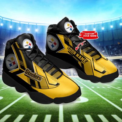 Pittsburgh Steelers Custom Name Air Jordan 13 Sneakers. Best Gift For Men And Women
