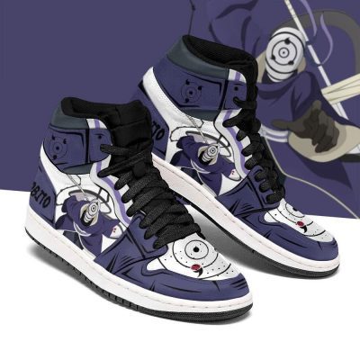 Naruto Obito Shoes Symbol Costume Anime Sneakers Air Jordan Shoes Sport, Best Gift For Men And Women