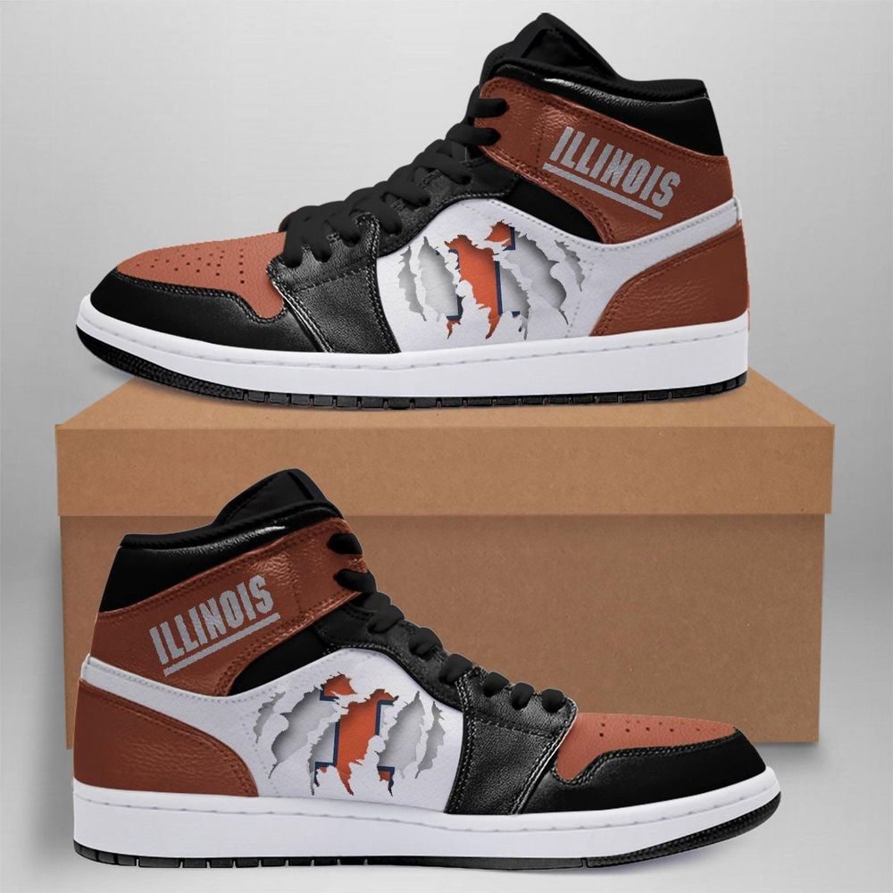 Illinois Fighting Illini Ncaa Air Jordan Shoes Sport Sneakers, For Men And Women Illinois Fighting Illini Ncaa Air Jordan Shoes Sport Sneakers, For Men And Women