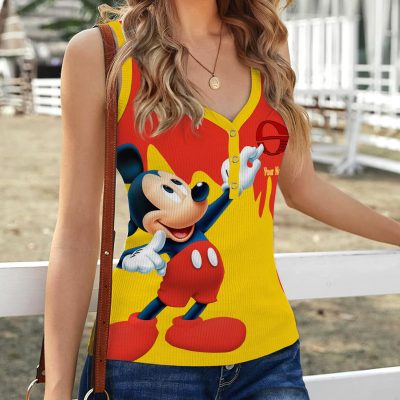 AFL Personalized Women V-Neck Ribbed Tank Top Gifts For Family Member