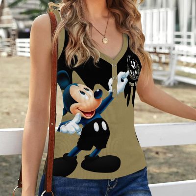 AFL Personalized Women V-Neck Ribbed Tank Top Gifts For Family Member