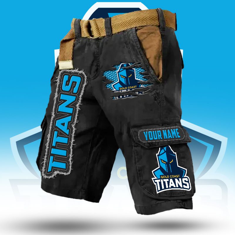 NRL Custom Name Premium Cargo Short Pants Gifts For Fans Limited Edi NRL Custom Name Premium Cargo Short Pants Gifts For Fans Limited Edi