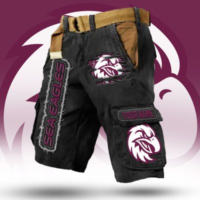 NRL Custom Name Premium Cargo Short Pants Gifts For Fans  Limited Edi