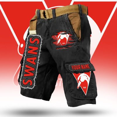 AFL Custom Name Premium Cargo Short Pants Gifts For Fans - Limited Edi